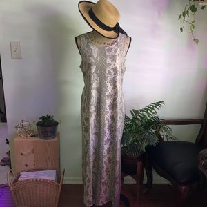 Vintage 90s Floral Sleeveless Maxi Dress
